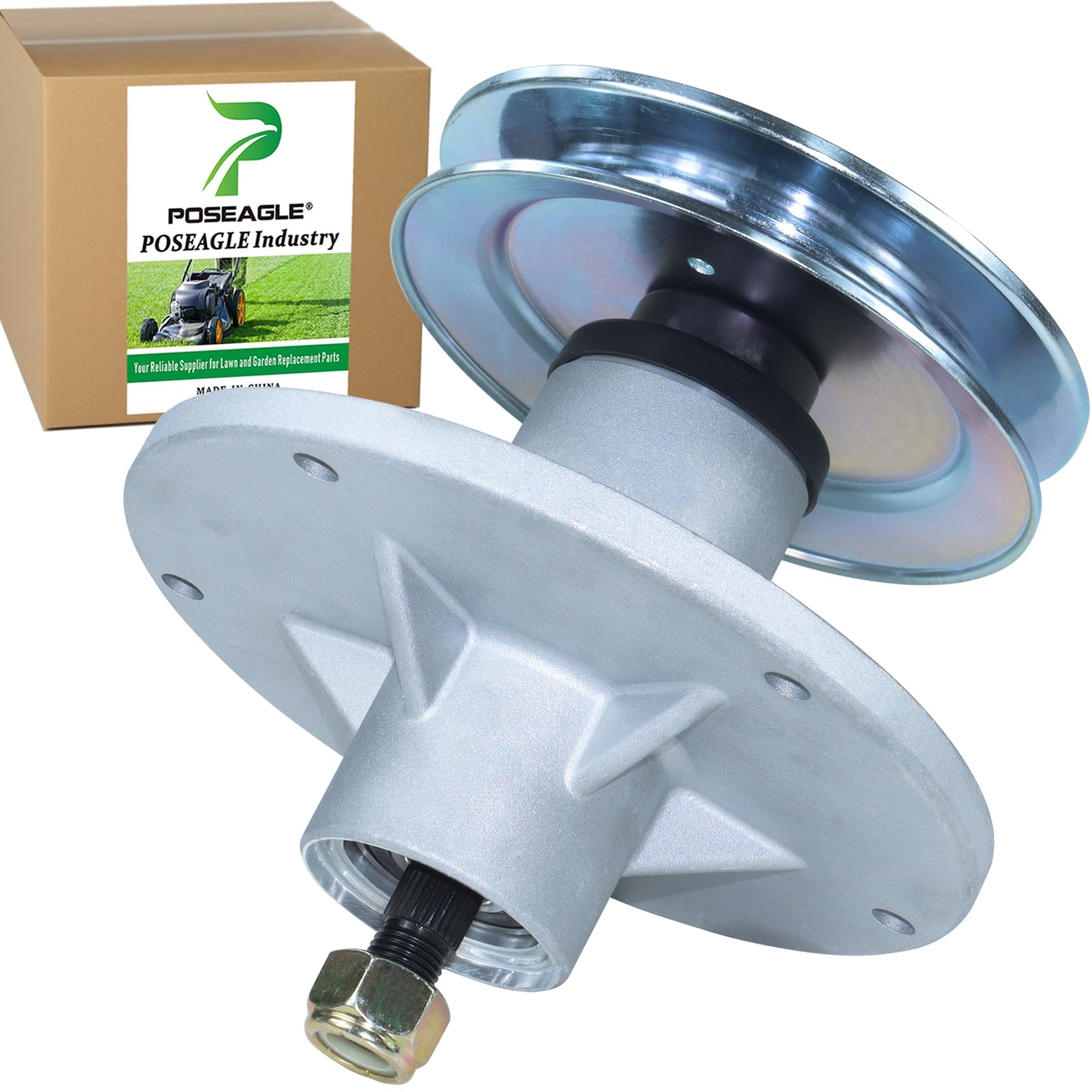 POSEAGLE 1001200MA Jackshaft Housing Assembly with 92851MA Pulley Replaces 1001194MA, 1001200, 721447, 726958, 726959, 092851MA for Murray 40" Lawn