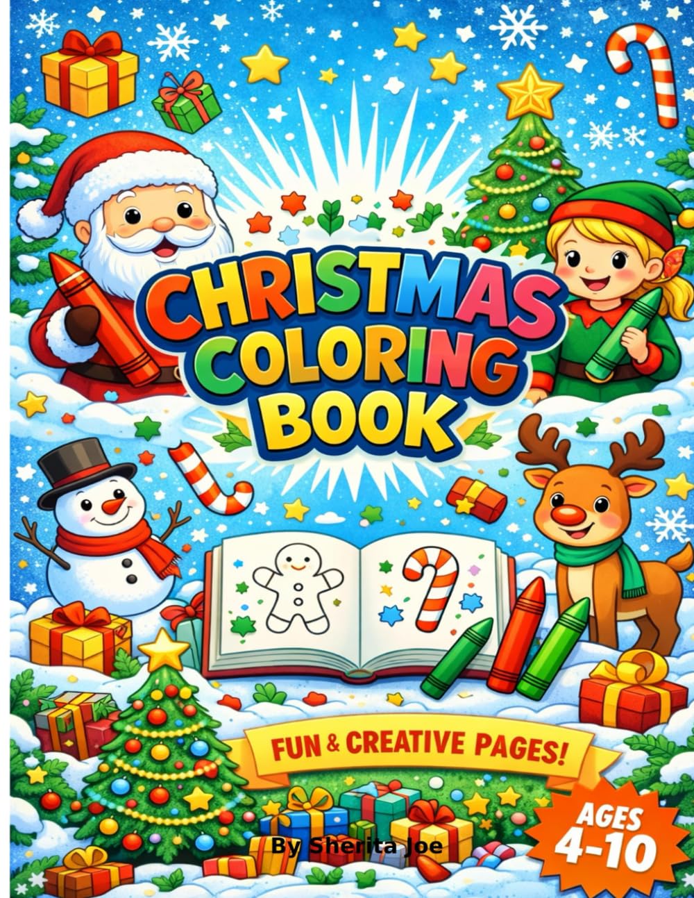 Ho Ho Ho Let's Color Christmas: A Fun & Festive Christmas Coloring Book for Kids