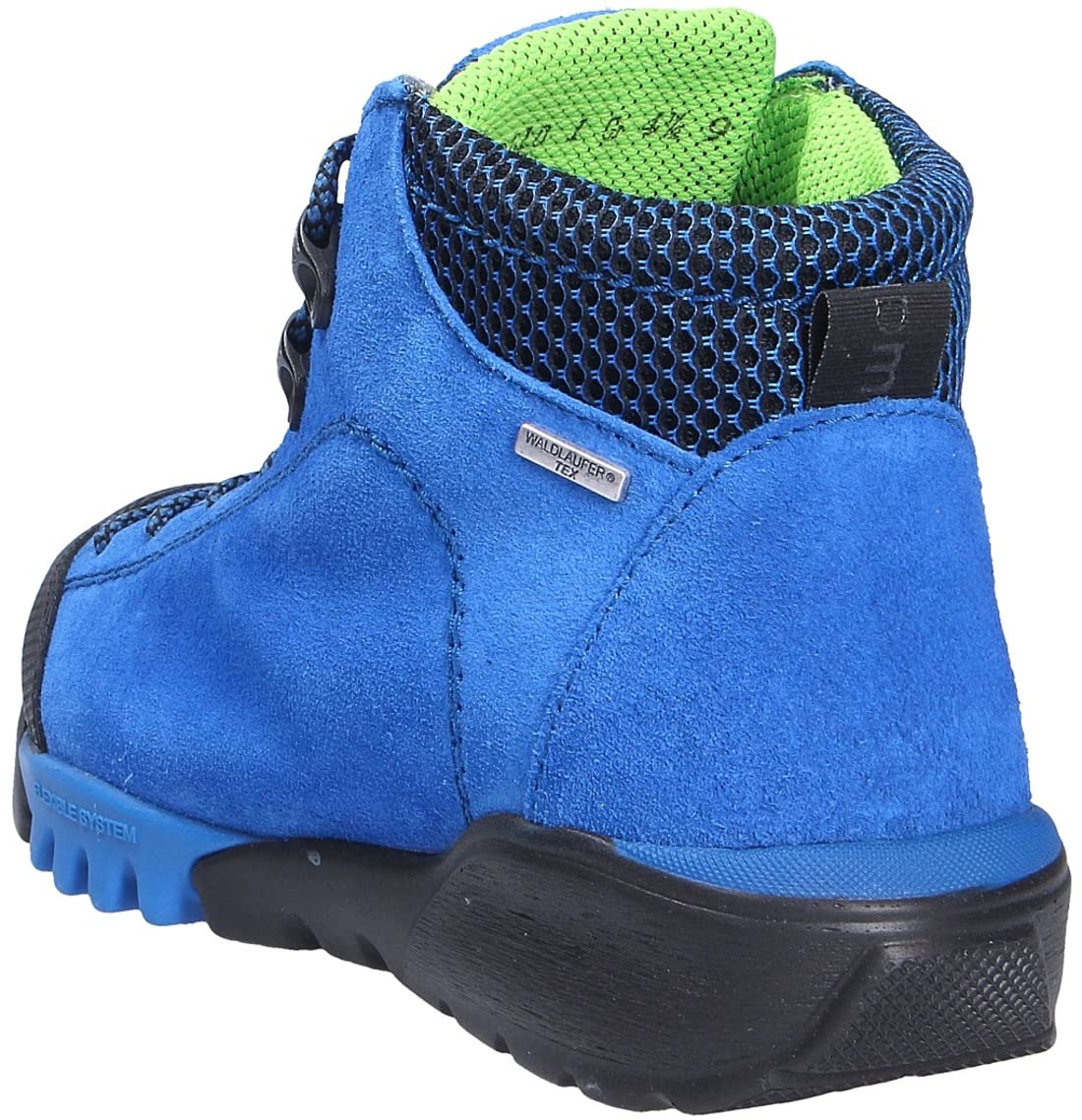 Waldläufer H-AMIATA Bootie, Gummi Velour-F. Sport Net, blau mare, Weite H 787970-300-198 Blau Gr. 40