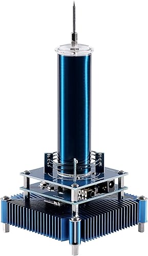 Joytech Music Tesla Bobina Base acrílica Shell Arco Plasma Bocina de transmisión inalámbrica de escritorio experimental Modelo de juguete