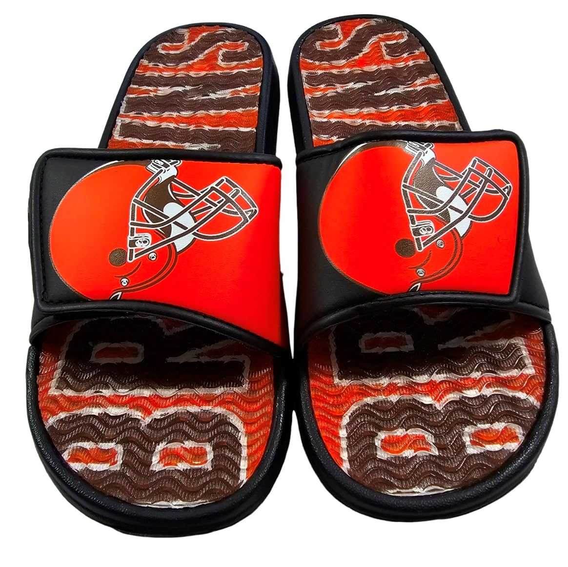 FOCO NFL Unisex Sport Shower Gel Slide Flip Flop Sandalen Colorblock Big Logo