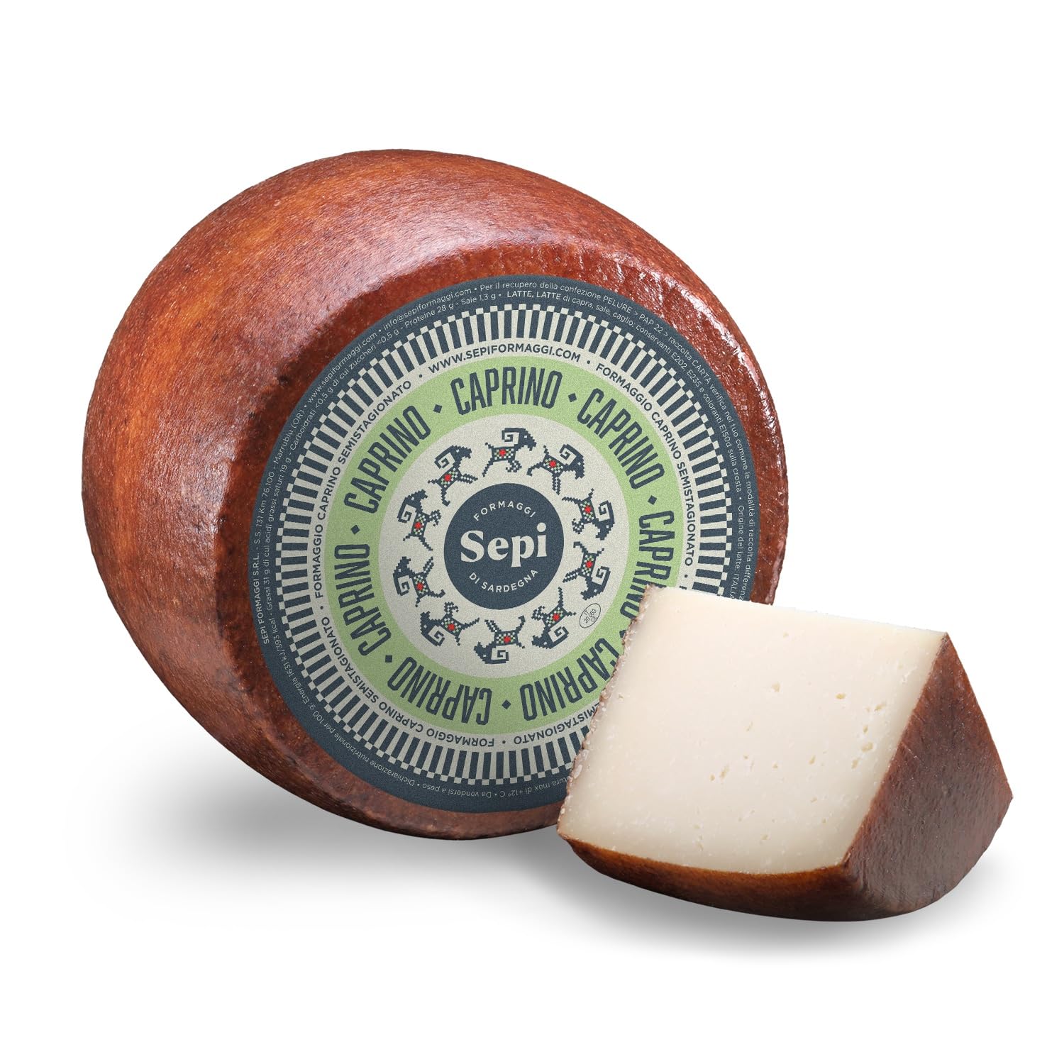 3 kg - Caprino Semistagionato - Formaggio Caprino - Forma Intera - Sepi - Marrubiu