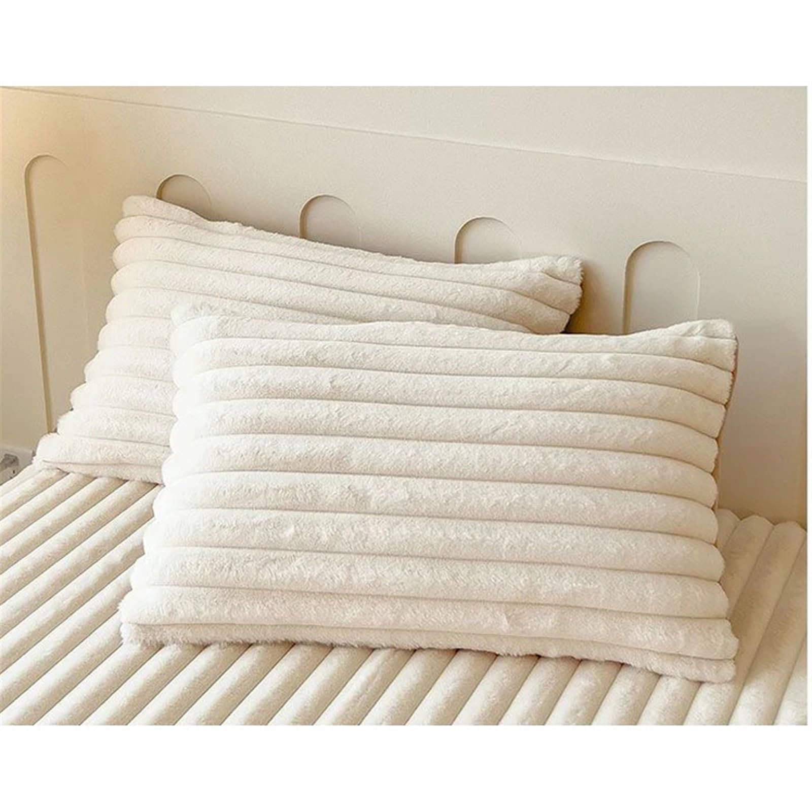 Flauschiges, elastisches Spannbettlaken aus Plüsch, Matratzenschonerbezug, warmes Winter-Korallenfleece, luxuriöses Doppelbett-Bettlaken Bedding Spannbettlaken(Color-1,90x200x30cm 1pc)