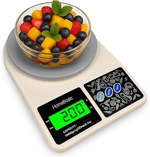 HOMEBASIC Digital Kitchen Weighing Scale 10Kg: High-Precision 1g Accuracy | Tare Function, LCD Display, Multi-Unit (g, oz) Price In India