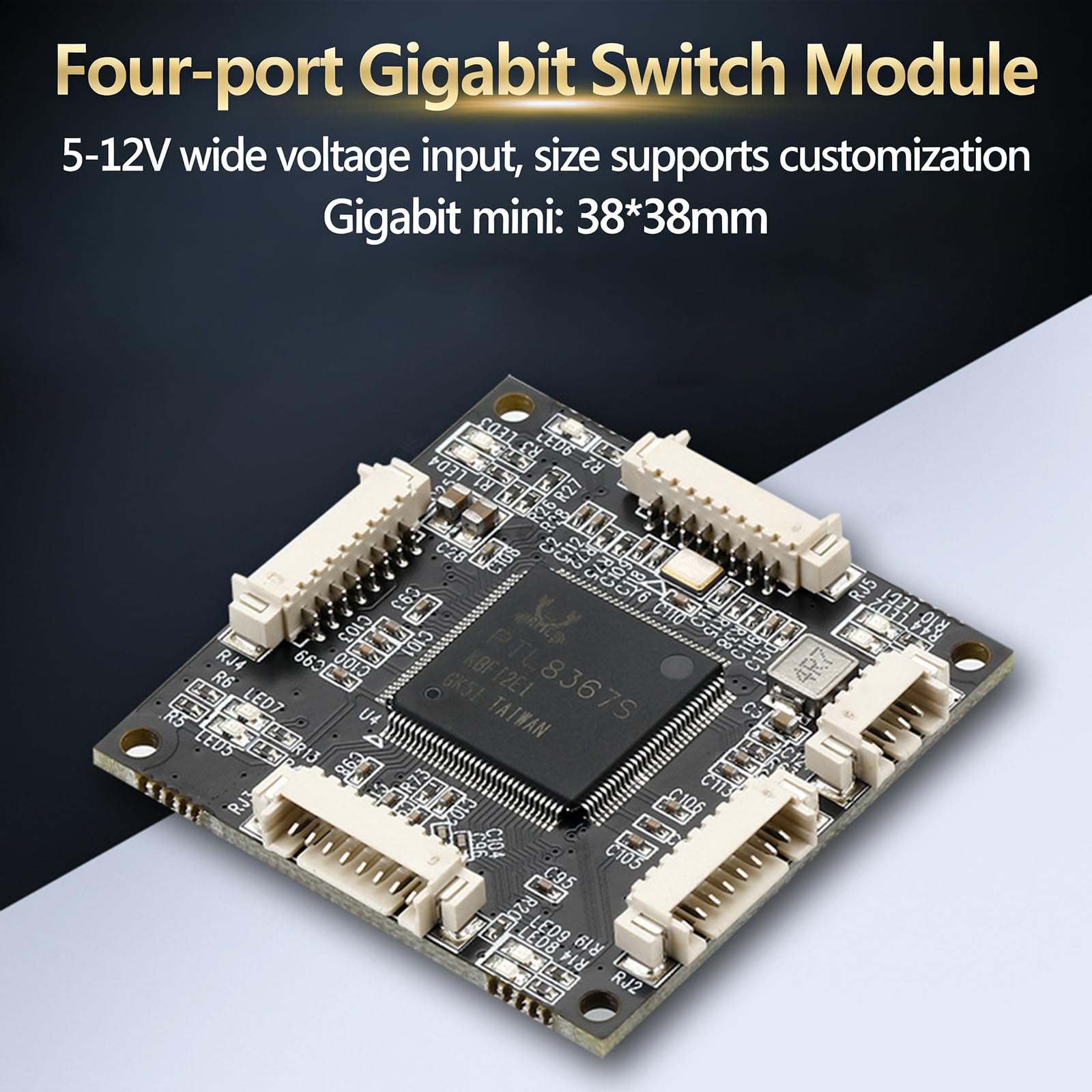 Modulo miniatura dei PWB degli commutatori di rete del porto 10/100/1000Mbps 4 per i sistemi embedded ed i commutatori di Gigabit Ethernet di espansione