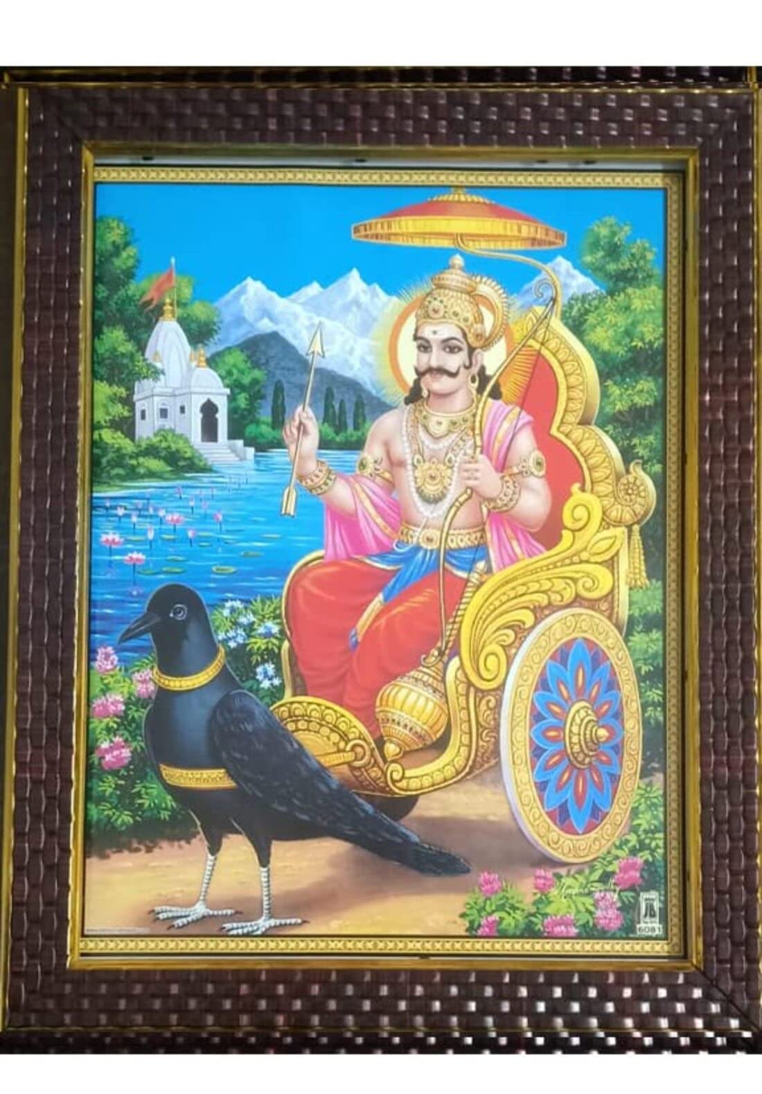 Framtastic Shani Dev Photo Frames God Photo Frame: 10x13 Inches