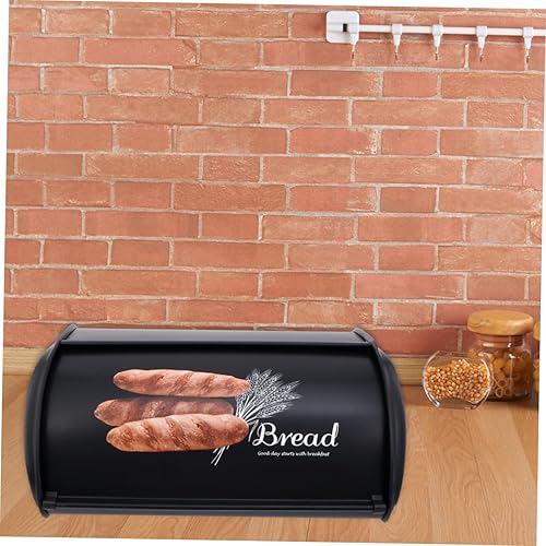 Miniatura 6 de Caja de pan de tambor de metal, cajas de pan, puerta oscilante, gran capacidad para cocina, hogar, tienda, panadería