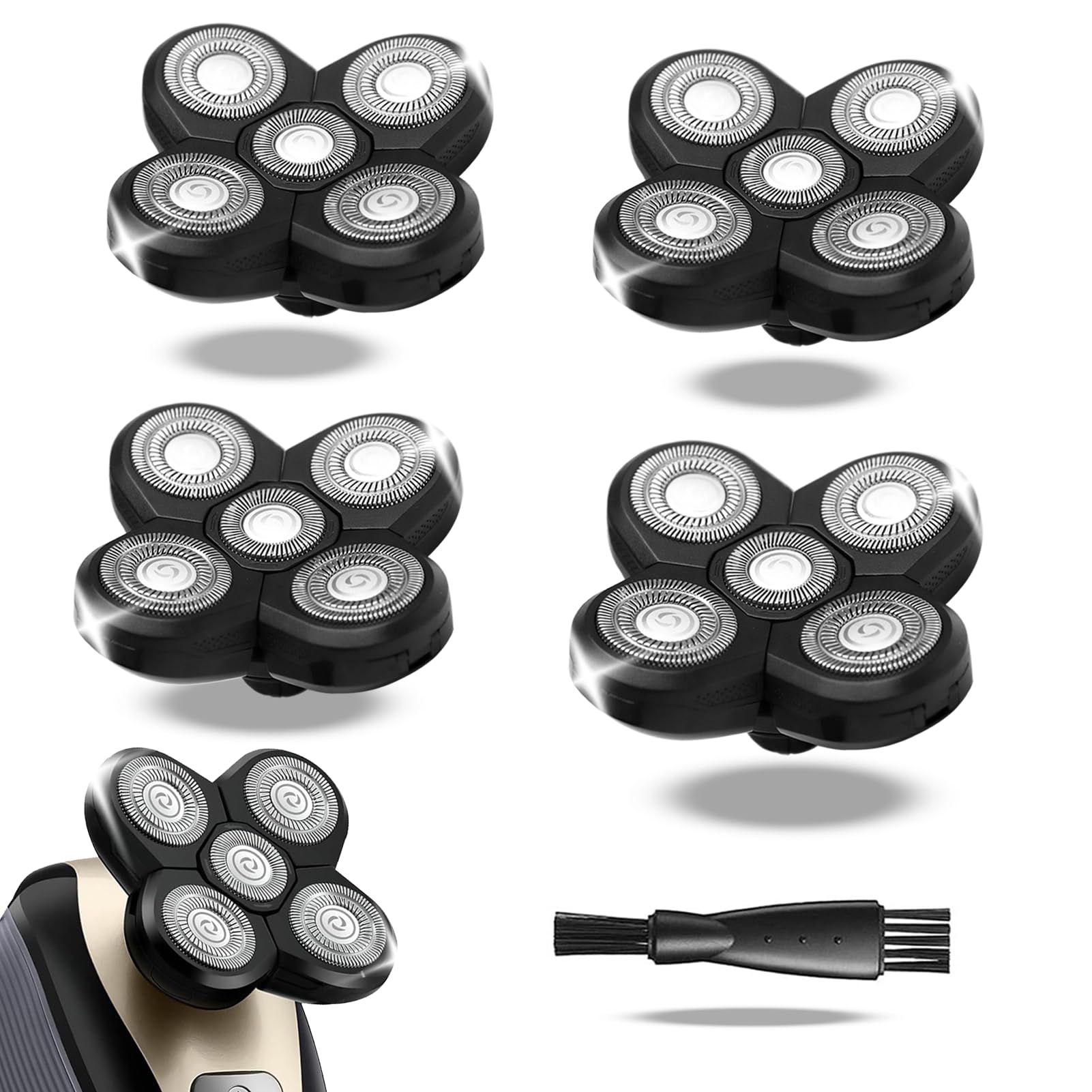 Pro 5 Replacement Blades for Freebirds Flexing Series Bald Head Shavers, Blades Refills with Precision and Comfort Shave(Pack of 4) 1 Count (Pack of 4)