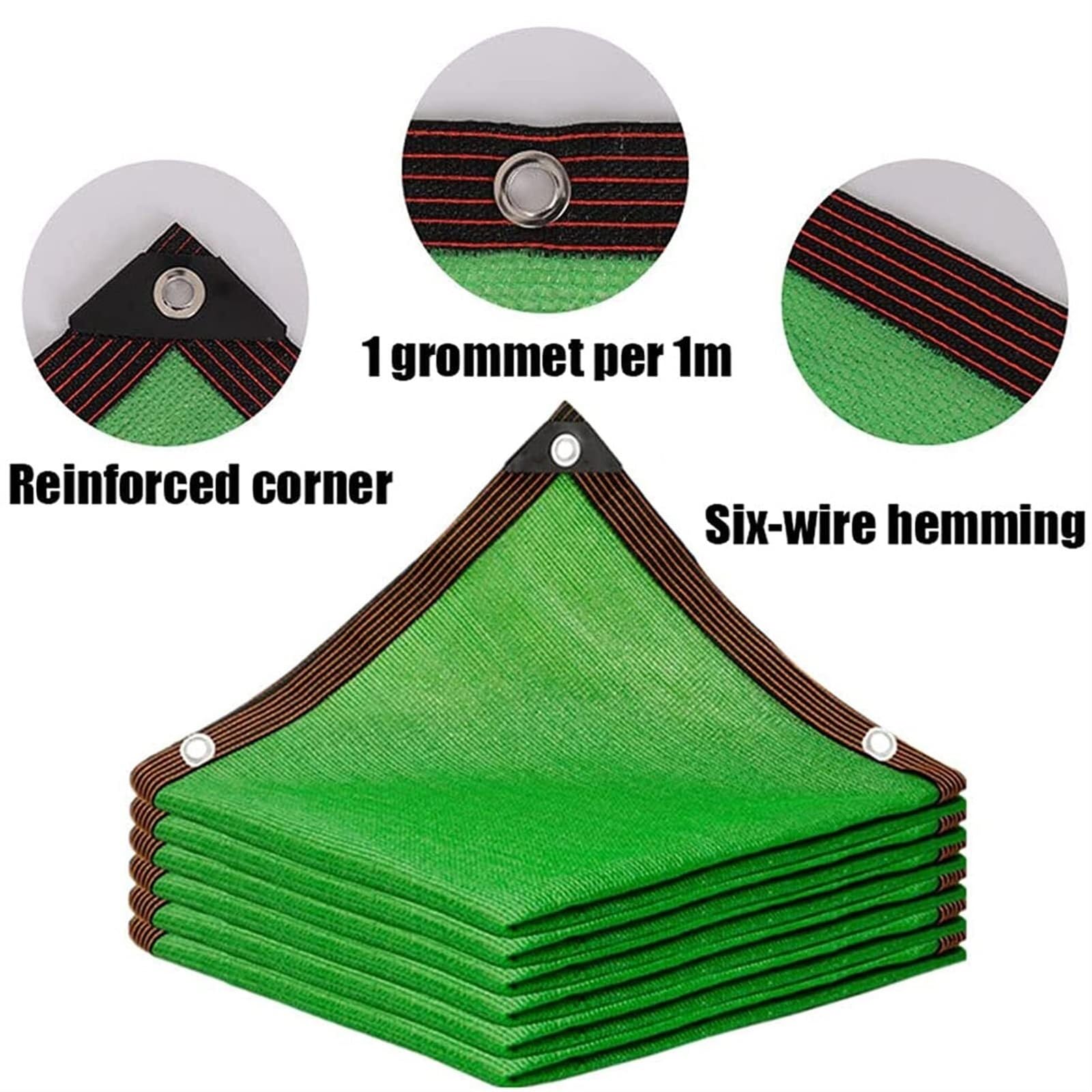 Sonnen- und Hagelschutznetz 2x2m 2x20m 5x20m 8x20m - 70%-80% Schattierung UV-beständig ideale per Gewächshäuser und Gartenpflanzen mit Ösen für einfache Befestigung