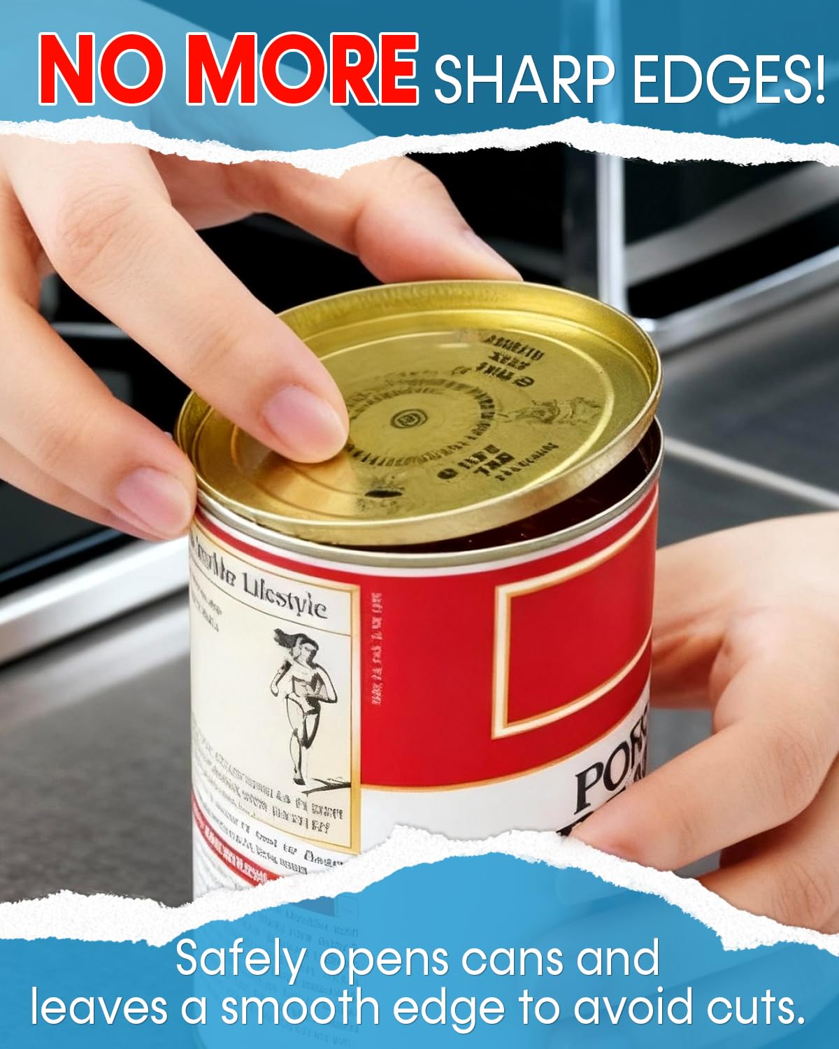 Abrelatas eléctrico para personas mayores, fácil de usar, corte lateral, con motor de potencia, se adapta a todos los tamaños de latas, funciona con pilas, manos libres para cocina (rojo)