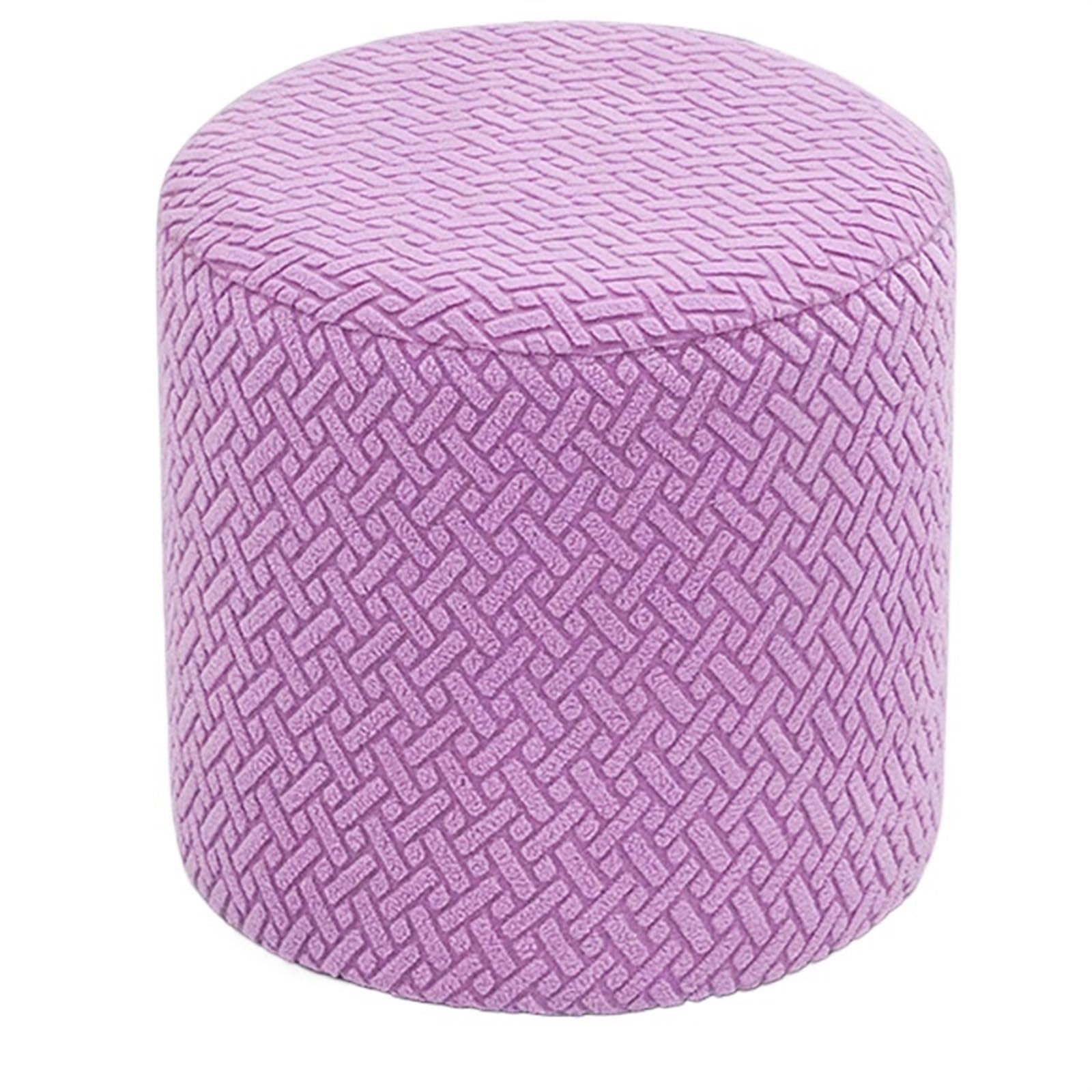 YXINAER Foot Stool Cover Elastic Ottoman Cover Round Square Footstool Covers Footrest Protector for Furniture (without stool)(12)