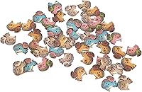 Vista 6 de Botones lindos para manualidades, madera sintética, 1.2 in de largo para ropa (ardilla, 50 unidades)