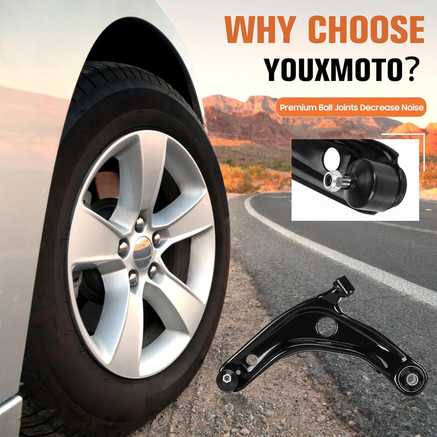 Front Lower Suspension Control Arms Fit for Toyota Prius C 2012-2019, Yaris 2007-2019, Fit for Scion xD 2008-2014