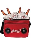 Budweiser Bluetooth Cooler Speaker with Bottle Opener & 2 Can Cooler
