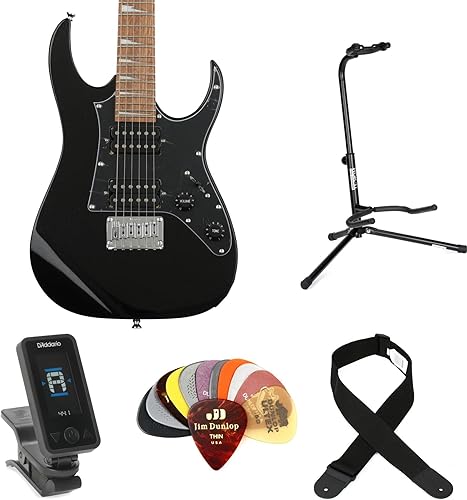 Ibanez miKro GRGM21 - Paquete esencial para guitarra eléctrica, color negro