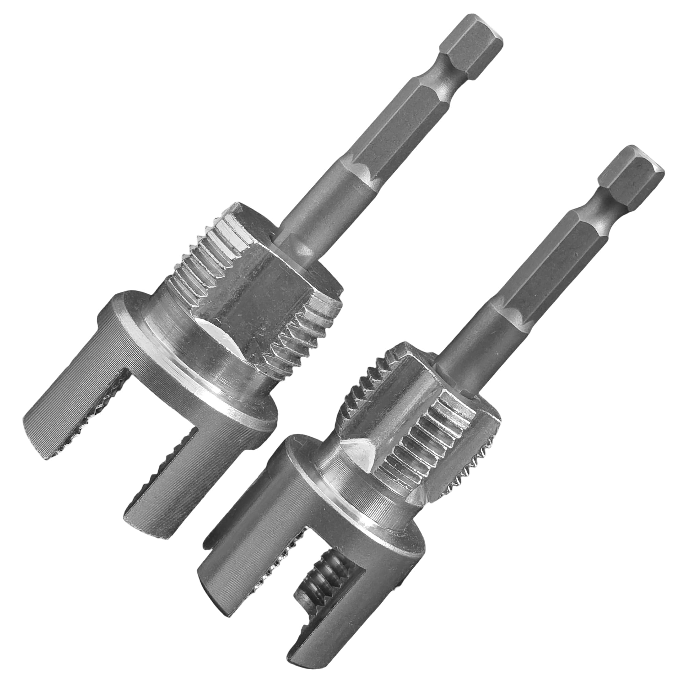 Digital Craft Professional 2Pcs Pipe Threading Die Heads for Electric Drill, 1/2" NPT and 3/4" NPT Pipe Threader with Hex Shanks, Carbon Steel Plumbing Tool-picture-14