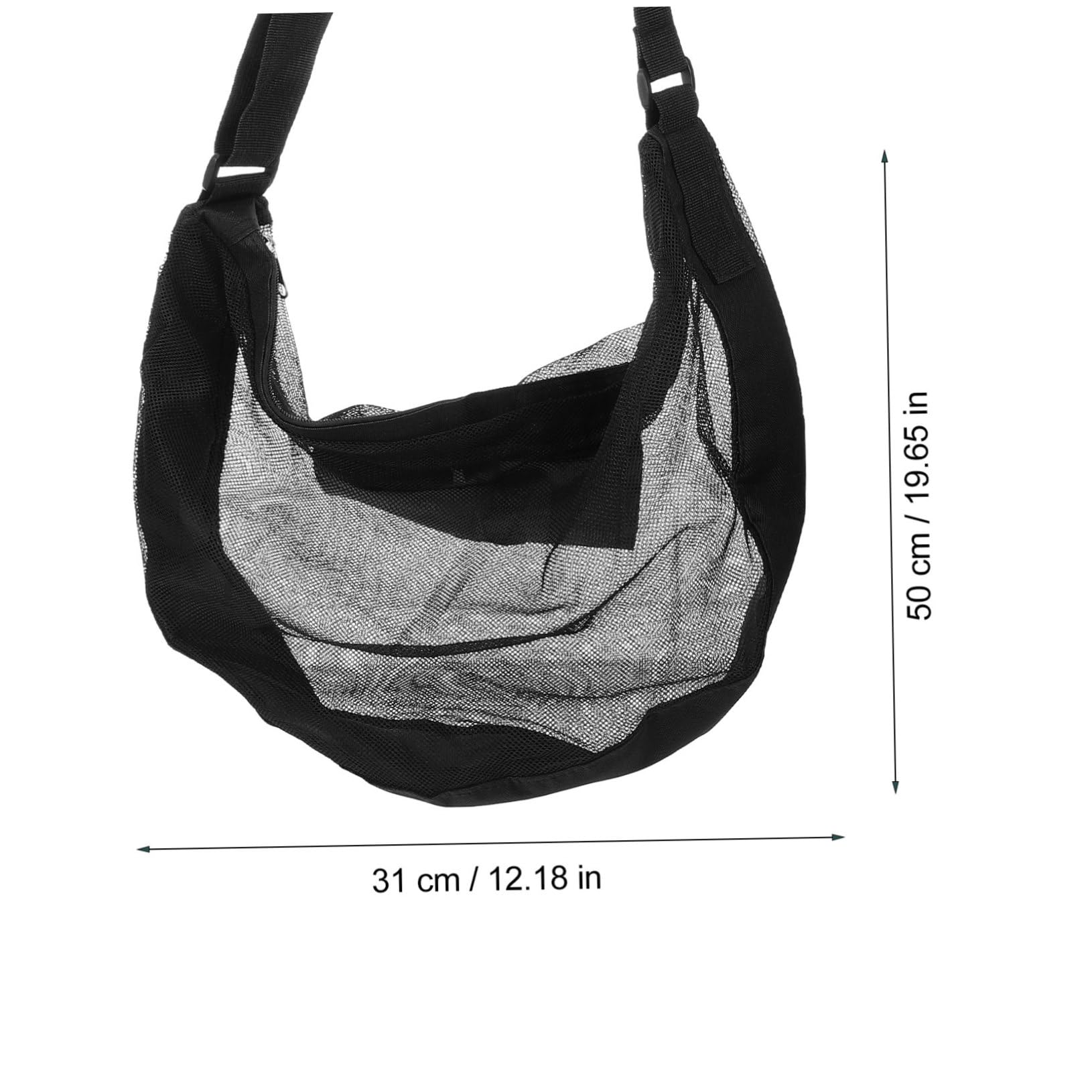 GOOHOCHY Single Basketball Bag Mesh Storage Bag for Sports Balls Lightweight and Durable Zipper Design for Soccer Volleyball and Gym Use