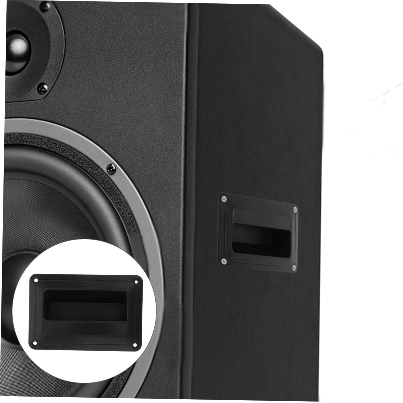 Homoyoyo Poignée Latérale de Haut-Parleur en Plastique pour Accessoires Audio, Petite Poignée Encastrée Pratique pour Enceintes, Lot de 4 Pièces pour Usage Scène ou Maison