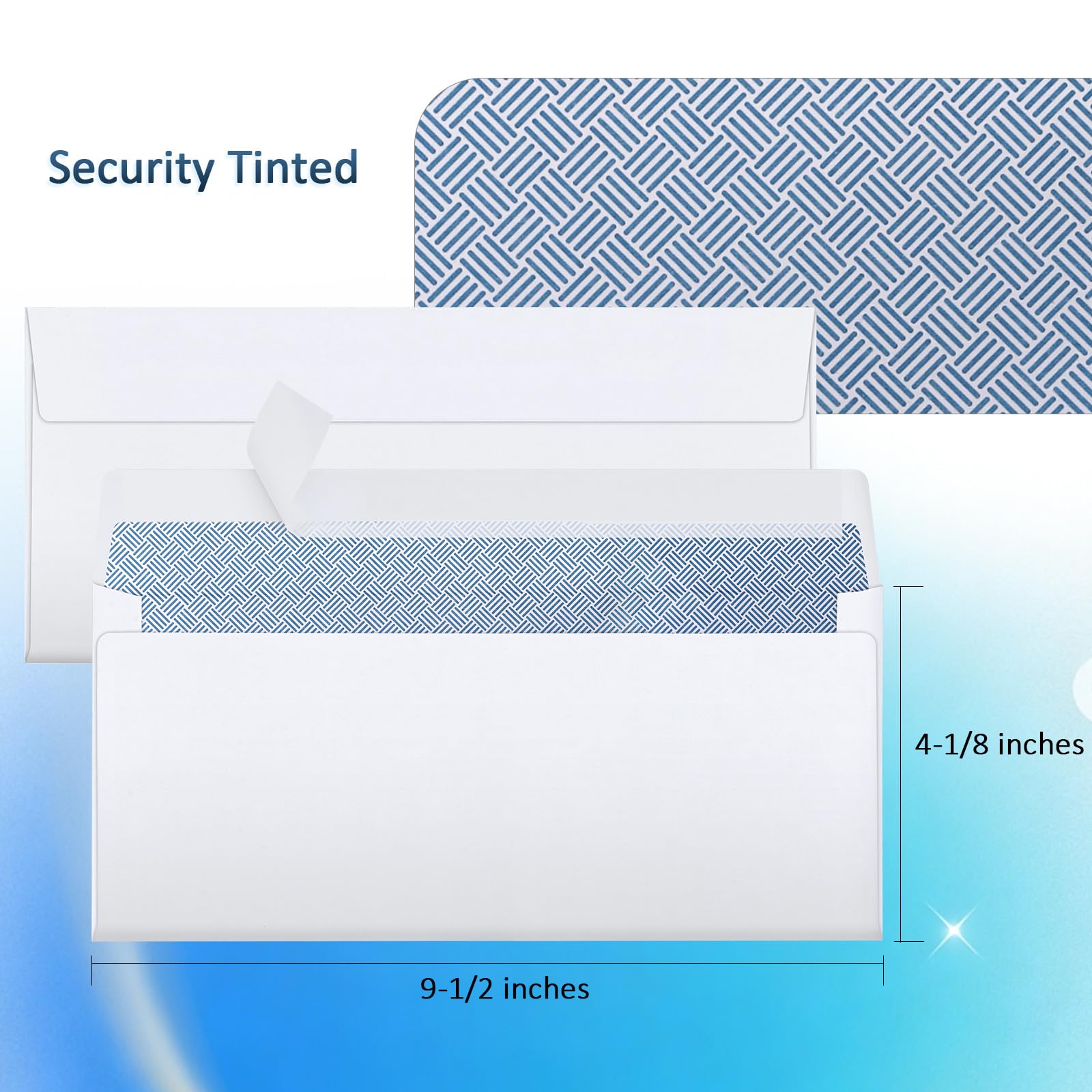 Condition photo showing New/Like New for 1000 pack #10 security envelopes self seal 4-1/8 x 9-1/2 inch