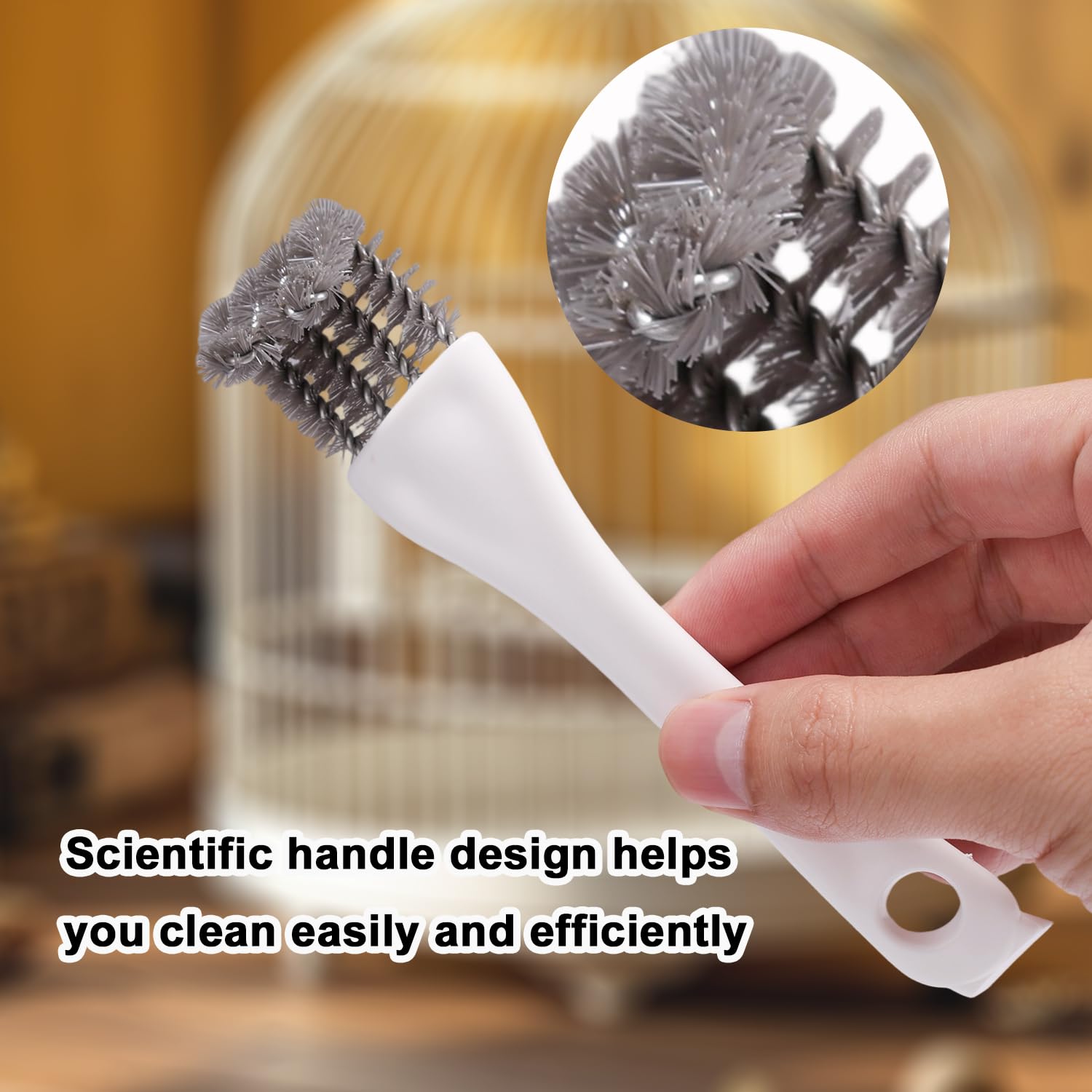 4pcs Bird Cage Cleaner with Long Handle - Image 4