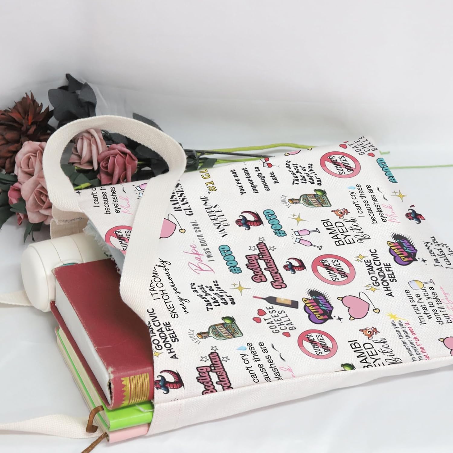 POFULL Housewife TV Show Fans Gift TV Show Inspired Tote Bag TV Show Lovers Shoulder Bag - Image 2