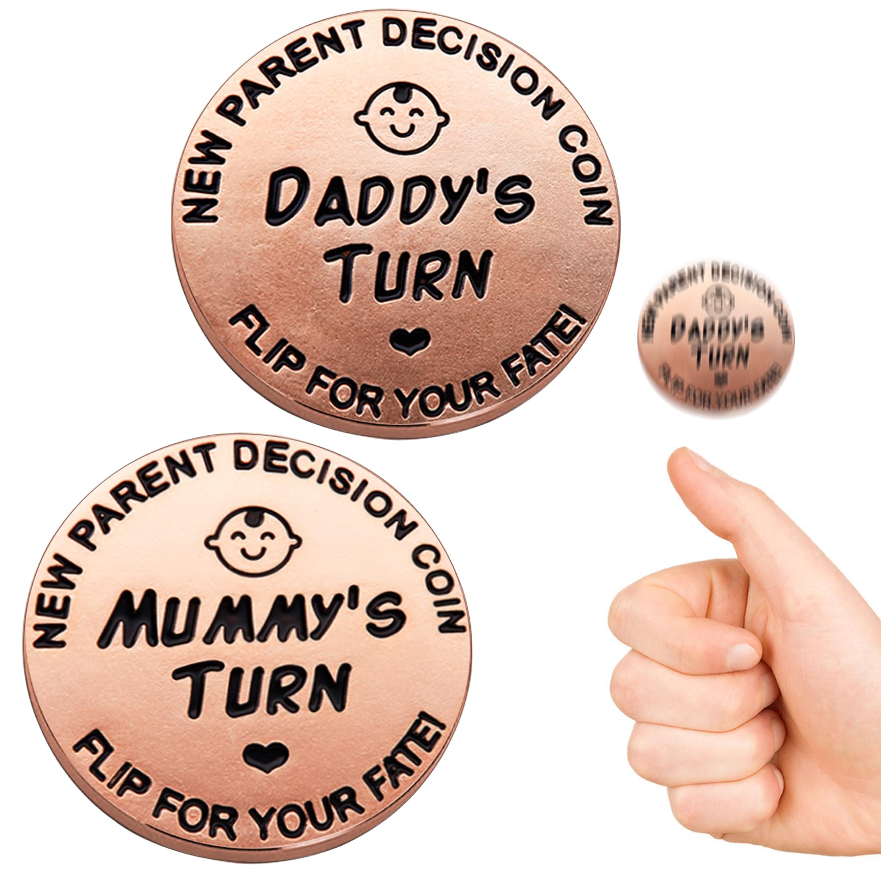 Funny Double Sided New Parents Decision Coin Pregnancy Gifts