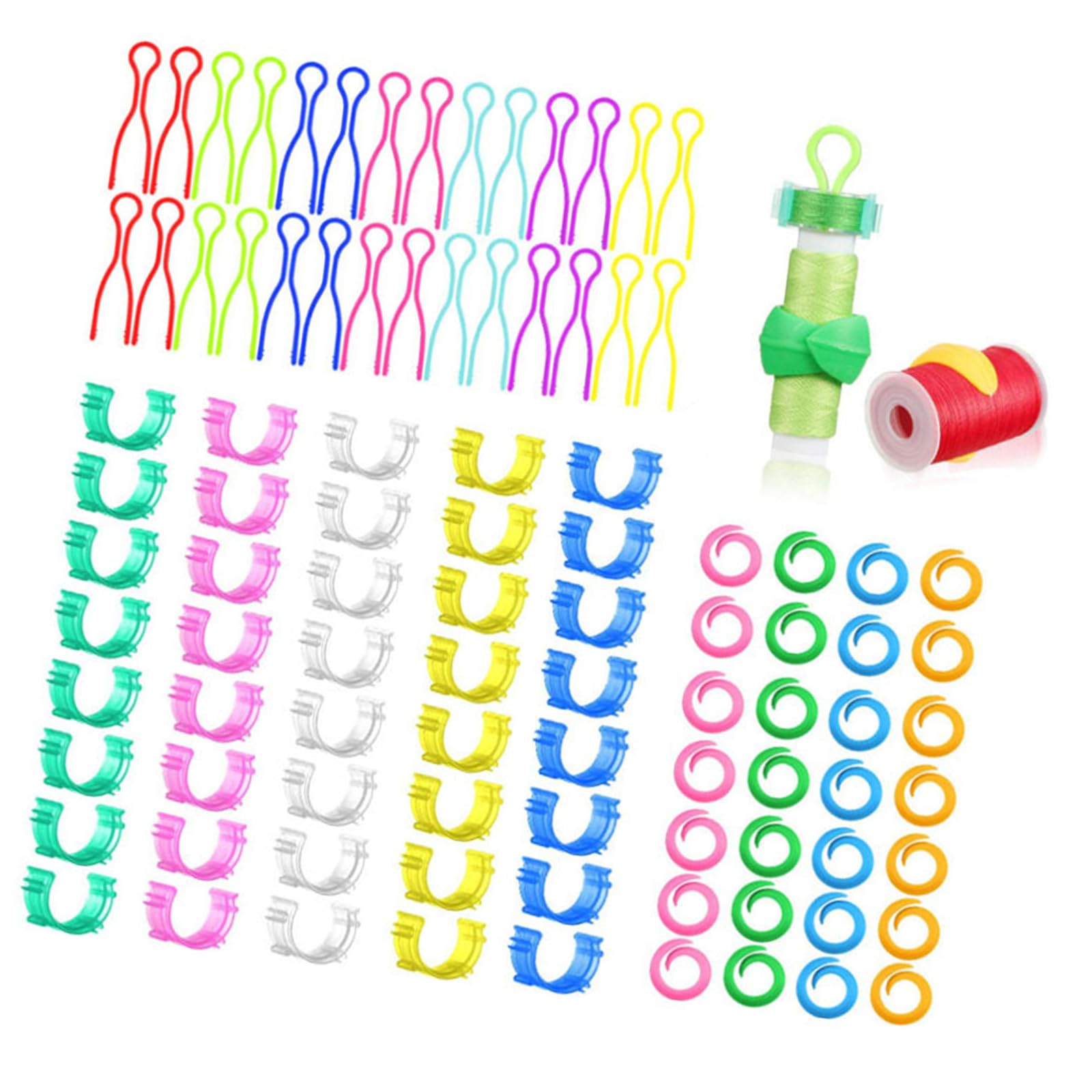 Xjdzineq Thread Spool Holder Clip Anti Slip Thread Spools Clamps Bobbin Organiser for Hand Quilting Sewing Project Sewing Clip Set