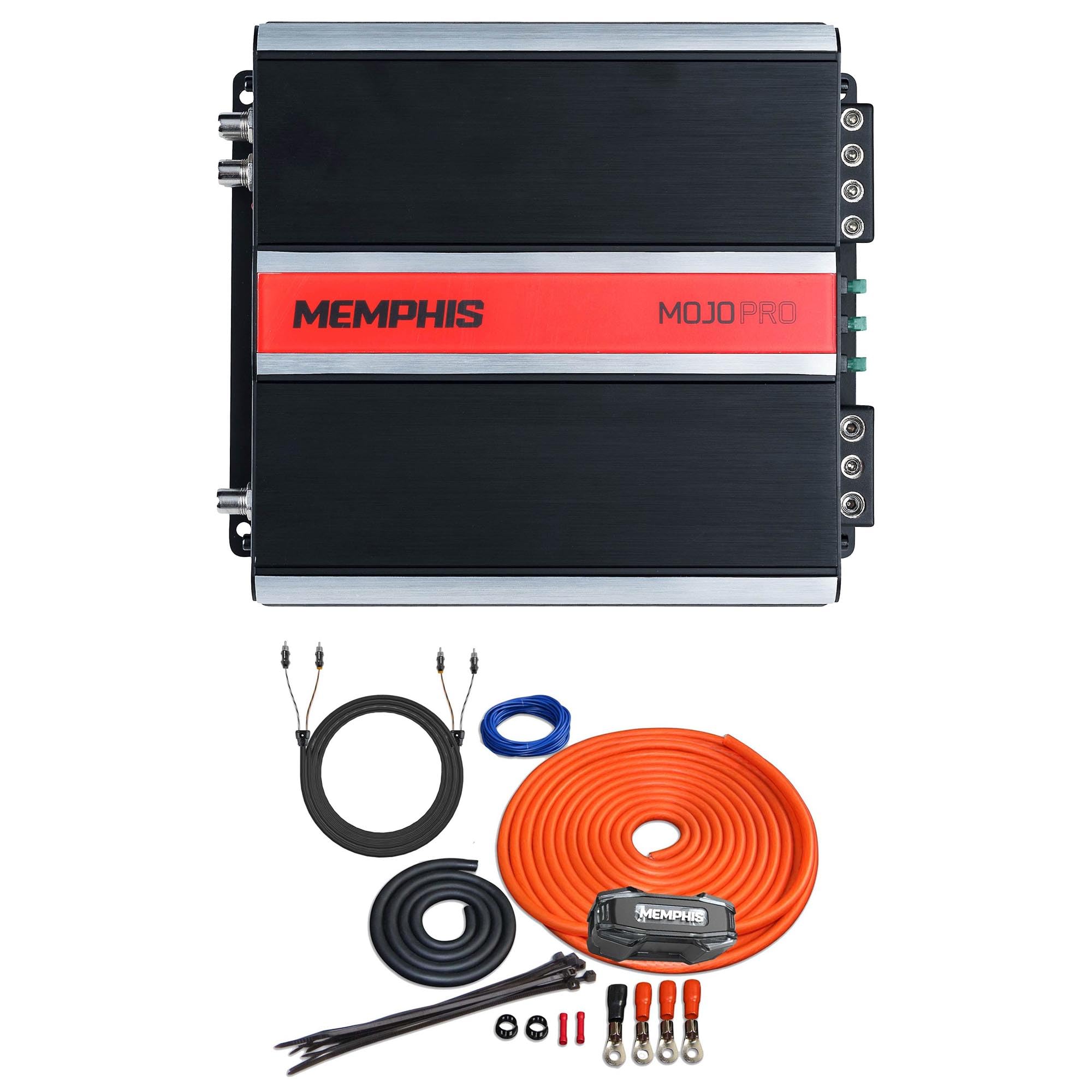 Memphis MJP750.1 750W Monoblock Amplifier with Memphis 4 ga Wire Kit