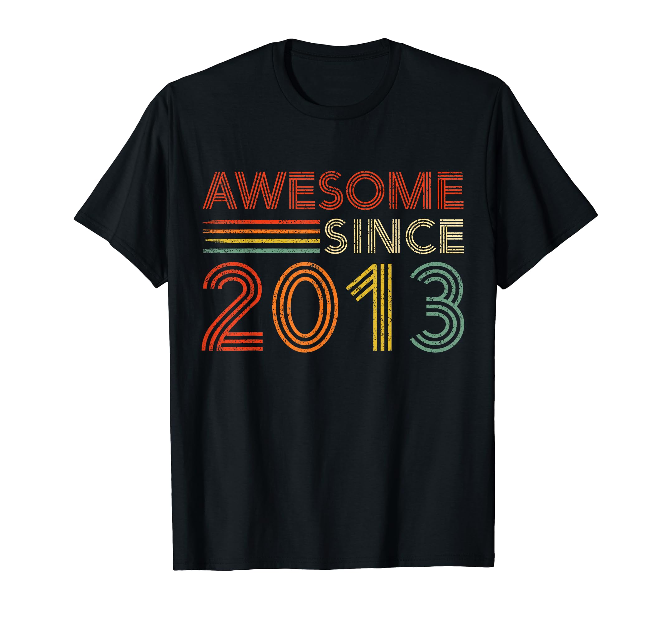 Awesome Since Birthday Gifts TeeAwesome Since 2013 Born In 2013 Retro Vintage 11th Birthday T-Shirt