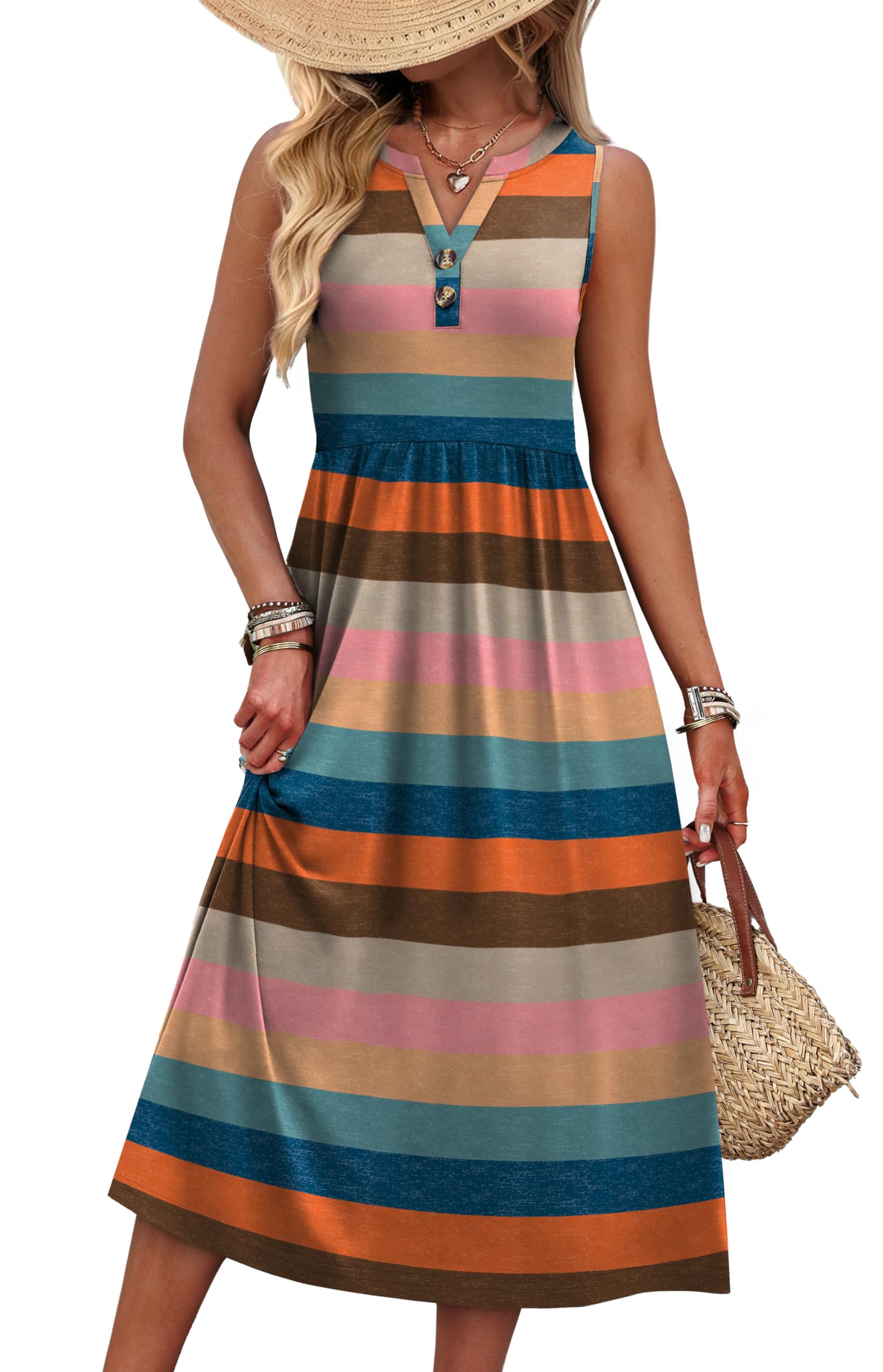 WIHOLL Women's Summer Dresses Maxi Dress Vacation Beach Sundresses 2026 with Pockets — view 13