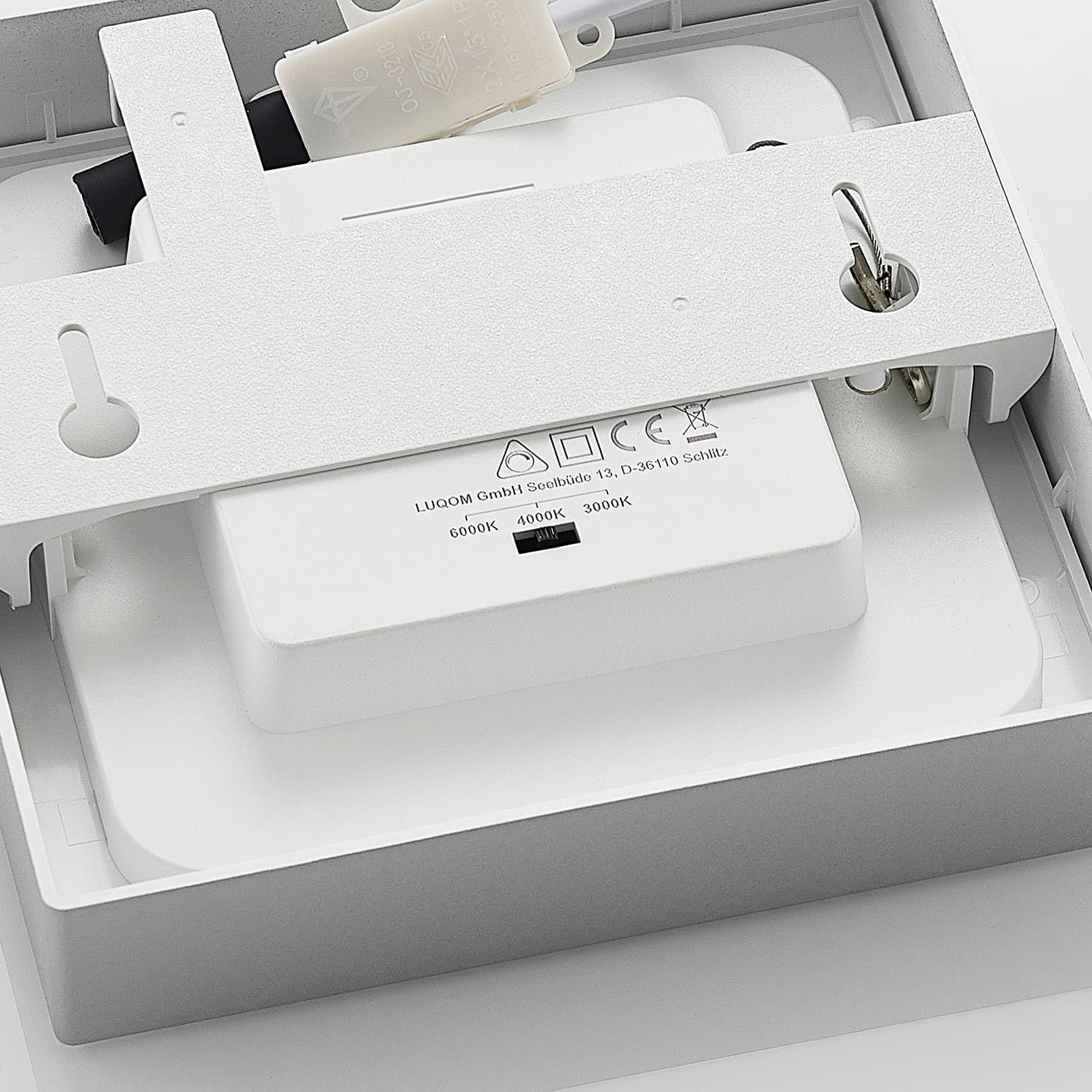LED Lámpara de techo Alette (Moderno) en Gris hecho Aluminio e.o. para Cuarto baño (1 llama, lámpara, plafón