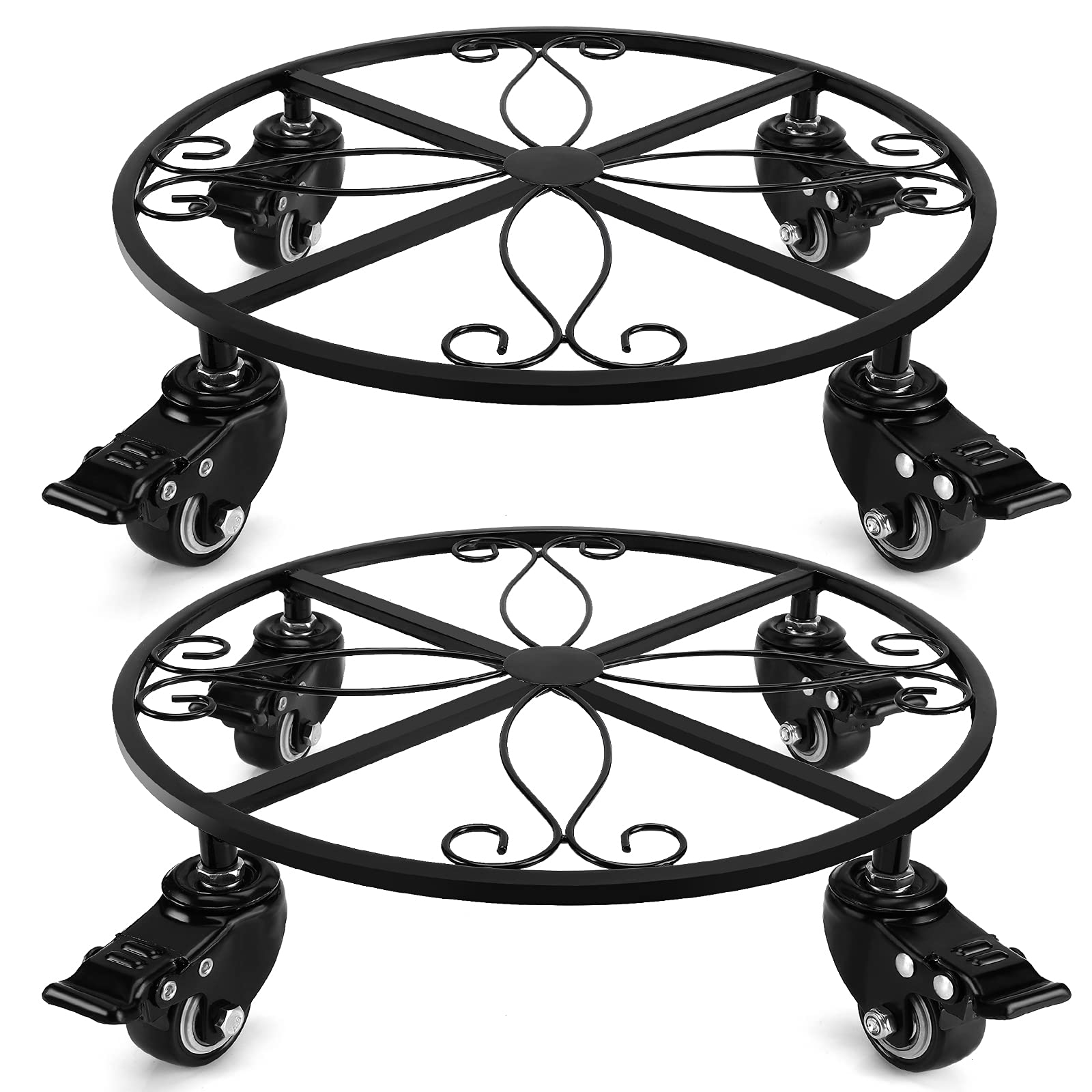 Buy Desiubmn 12" Metal Caddy, Rolling Stand with Wheels Heavy Duty