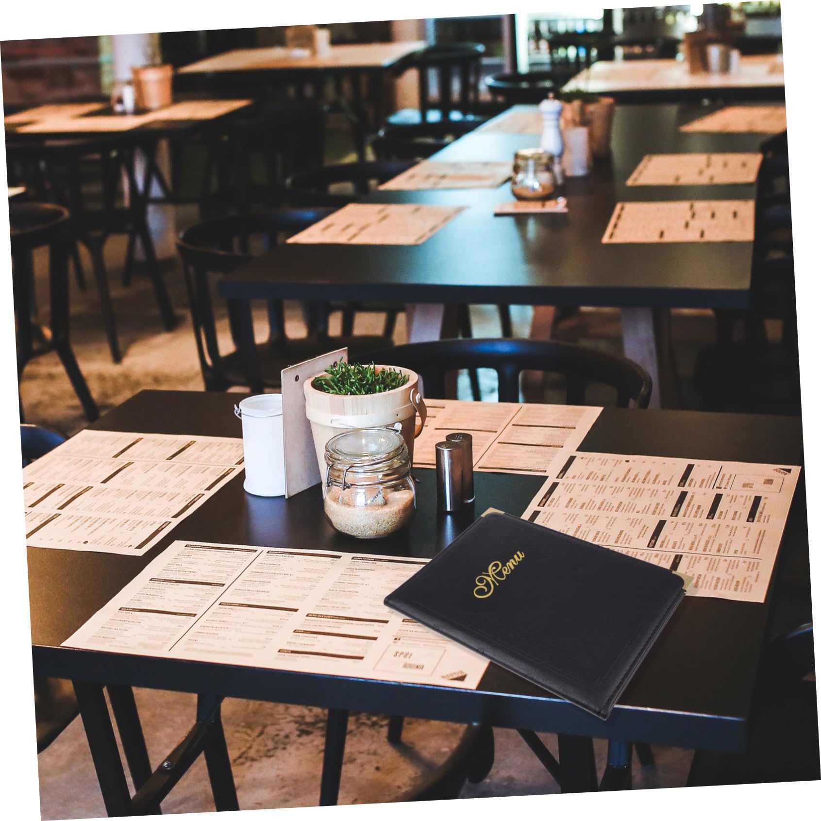 ULTECHNOVO 15piezas Carpeta Menú Restaurante Diseño De Esquinas Redondeadas Resistente y Práctica Para Exhibición De Menús Para Restaurantes Bares y Hoteles