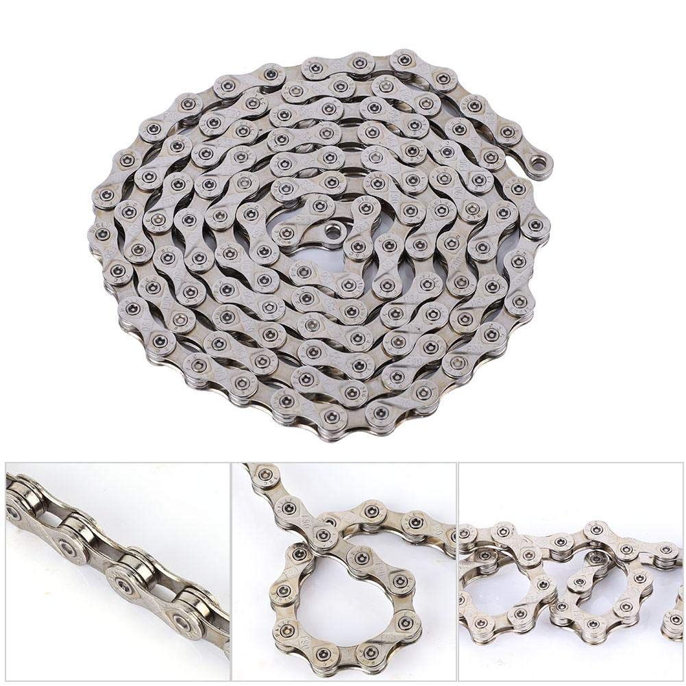 Alomejor Chain High Strength F90 8 9 Speed Chargeable Chain for 21 24 27 Speed Road Mountain (27 Speed)