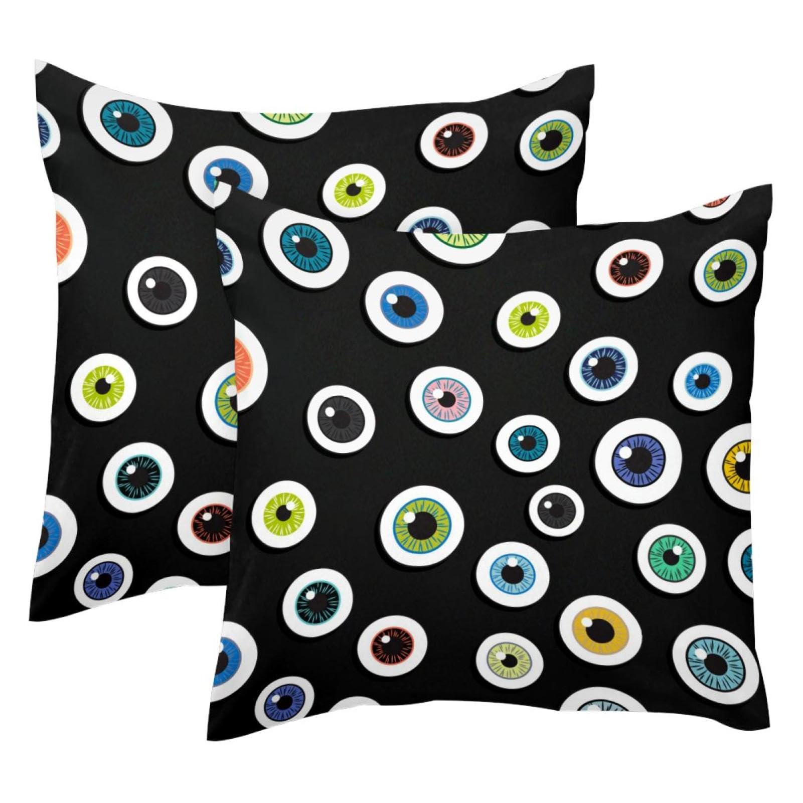 Housses de coussin velours 50x50 motif Halloween doux