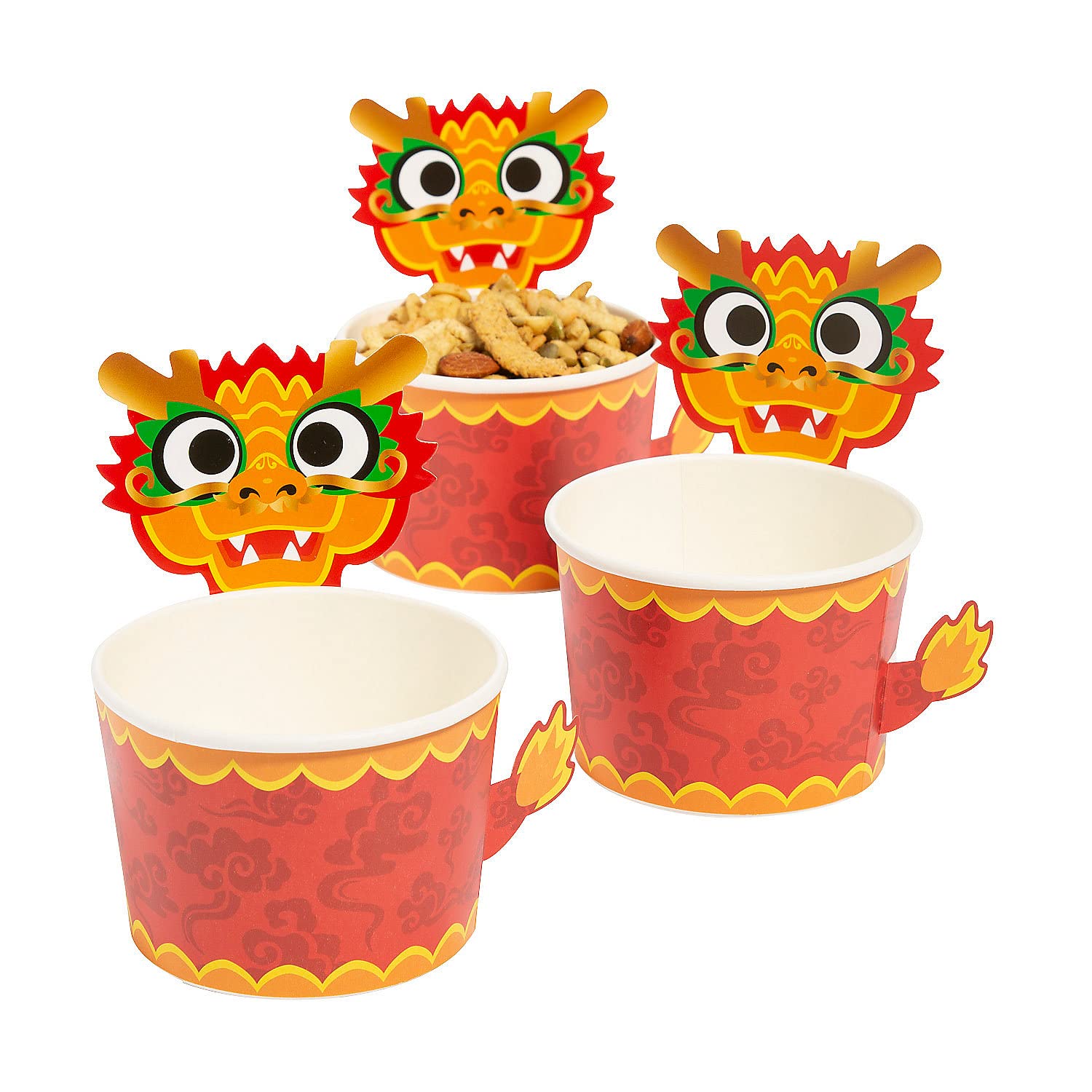 Fun Express Lunar New Year Chinese Dragon Snack Cups 12 Pieces
