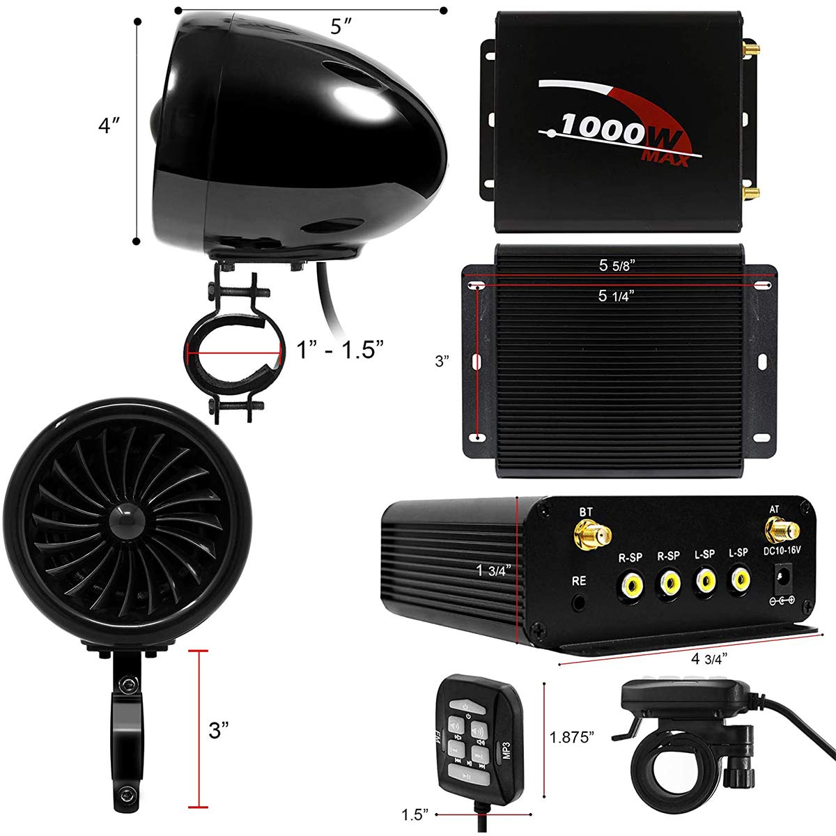 Audison Forza AF C4.10 bit | 4-Kanaals Versterker met 10-Kanaals DSP | 4 x 90/150 Watt RMS @ 4/2