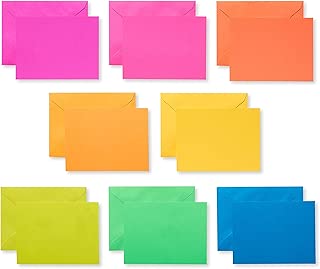 American Greetings Single Panel Blank Cards with Envelopes, Neon Rainbow (100-Count) - 5672262 - coolthings.us