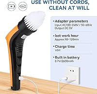 Vista 6 de hygger IPX8 - Cepillos eléctricos de limpieza de acuarios, kit de herramientas de limpieza recargables con 6 cabezales de cepillo de giro