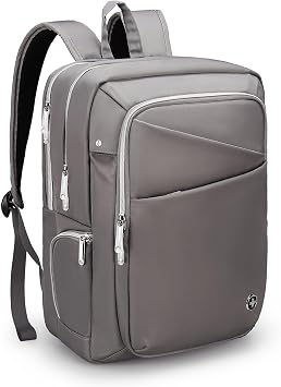 Swissdigital Design Laptop Backpack for Women,Travel Backpack with USB Charging Port,Fits 15.6 Inch School Computer Backpacks for Work Business,Grey | SD1006F-02