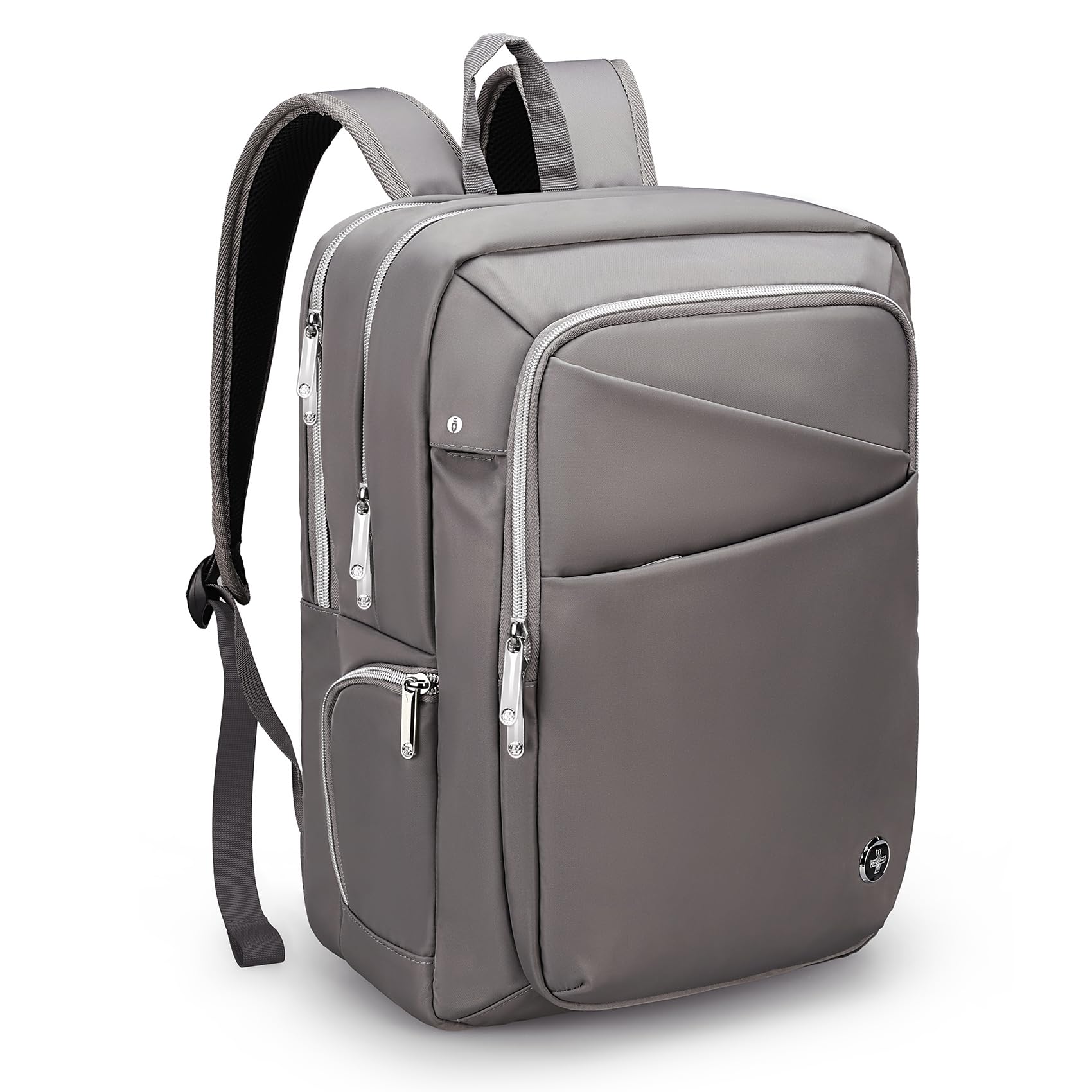 Swissdigital Design Laptop Backpack For Women，Travel Backpack With USB Charging Port，Fits 15.6 Inch School Computer Backpacks For Work Business,Grey | KATY ROSE