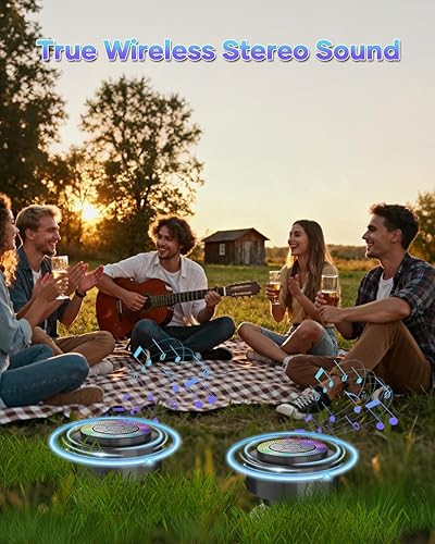 Miniatura 8 de Altavoz de ducha Bluetooth, IP67 impermeable altavoces portátiles con ventosa, espectáculo de luces, micrófono integrado, mini altavoz para baño,