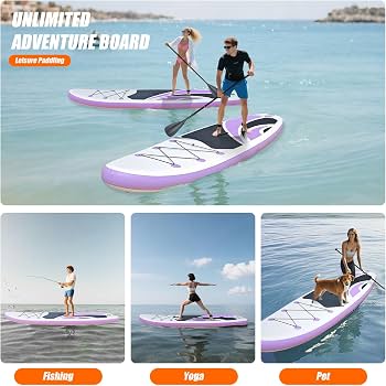 Goplus Inflatable Stand Up Paddle Board, 10ft Sup, Stars & Stripes Type2