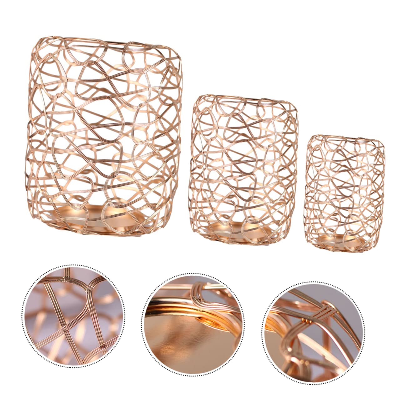 Cabilock 1 Iron Candle Holder Decorative Candle Holder Candle Sconce Candle Stand Holder Candlestick Banquet Centerpiece Romantic Candles Wire Candle Stand Metal Wrought Iron Decorations