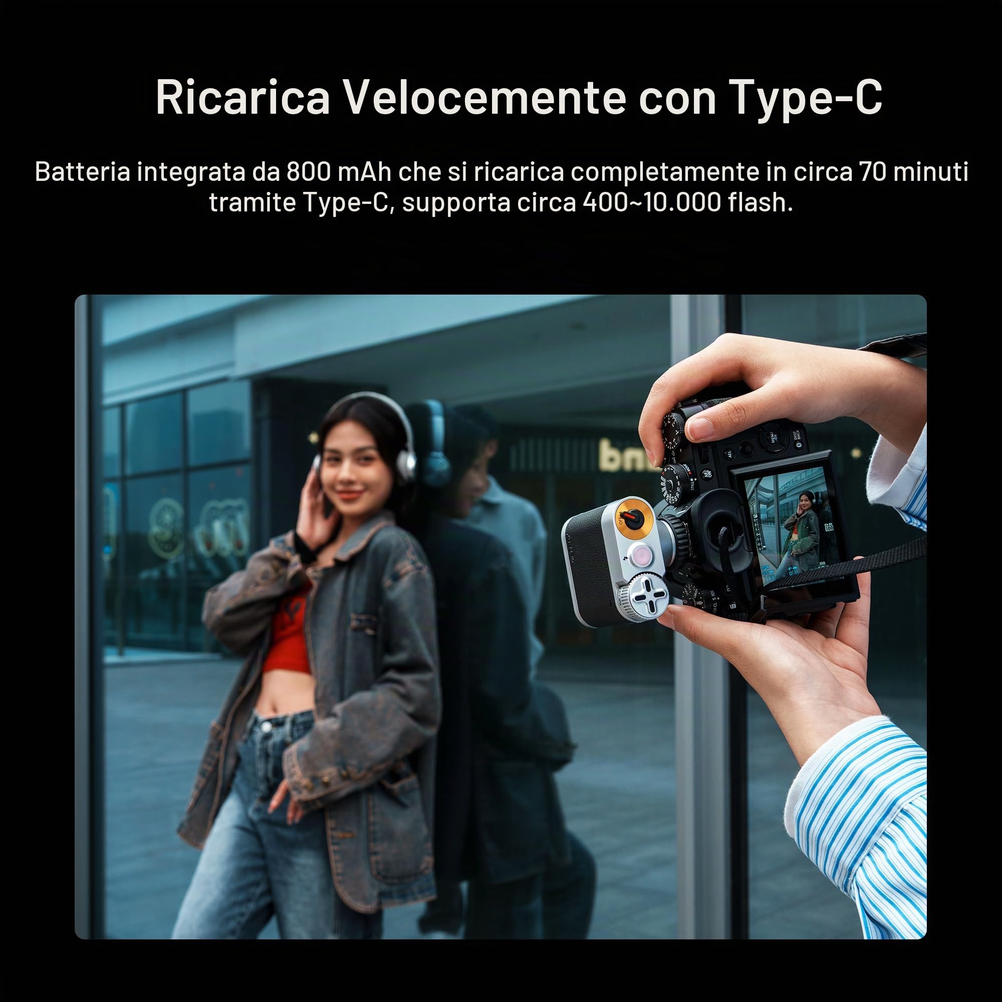 VILTROX Z1+ - Mini flash Speedlite, GN12 6500K, luce flash flash flash con 7 livelli, controllo ottico S1/S2, softbox rimovibile, compatibile con fotocamere Canon Fuji Nikon Panasonic Olympus