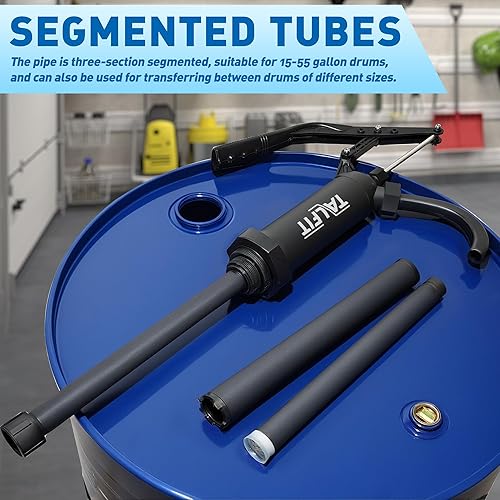 Miniatura 7 de Bomba de barril de acción de palanca, bomba de tambor de 55 galones, para combustibles, productos químicos, líquidos corrosivos, líquidos a base de