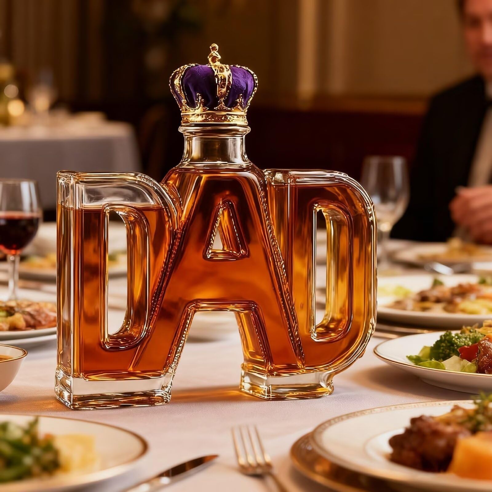 VHcgCGJ Animal-shaped decanter, 300ML Whiskey Decanter Wine Bottles Art Statue Figurine - DAD Shaped Bottle