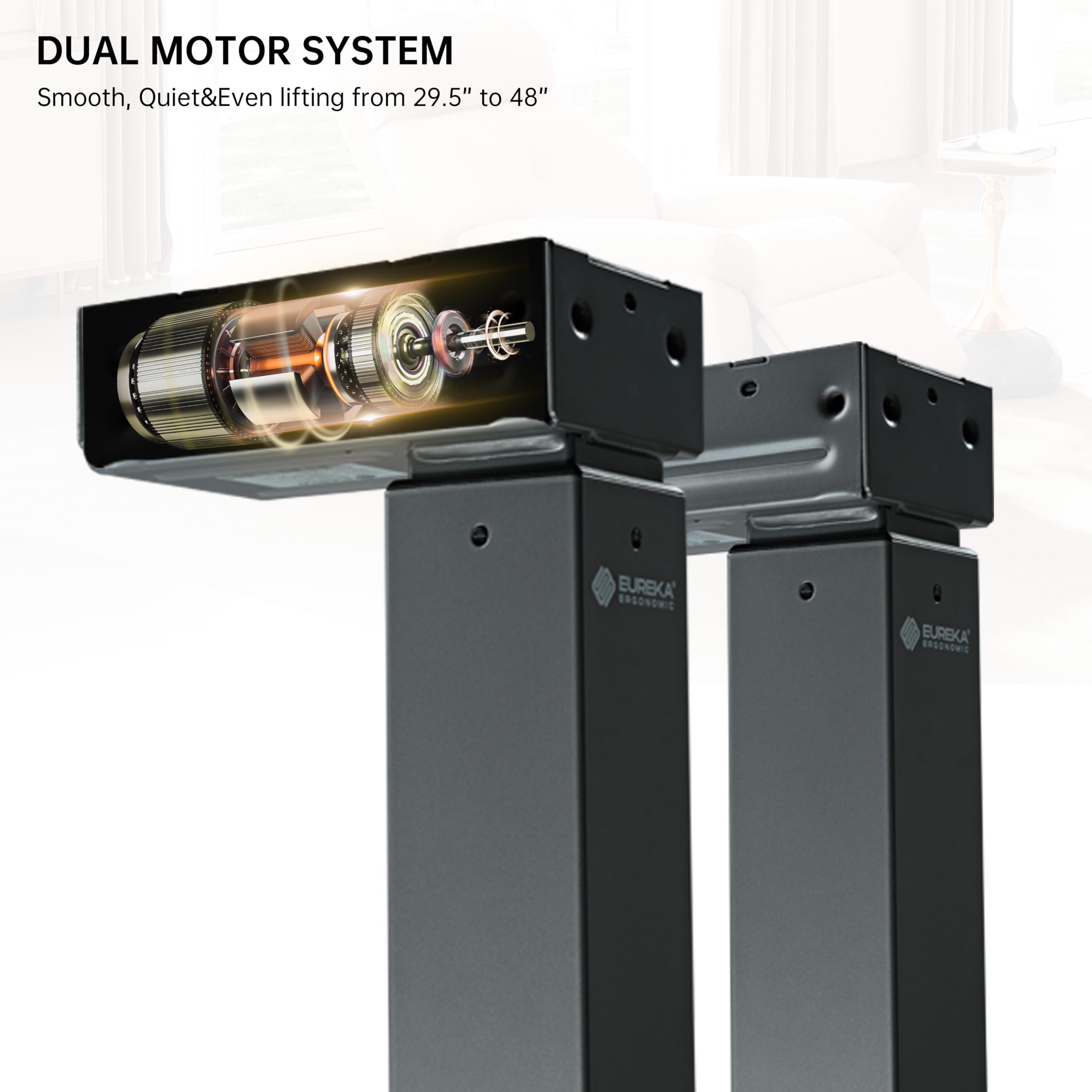 EUREKA ERGONOMIC Standing Desk Adjustable Height 70 x30 Sit to Stand Desk Computer Desk for Home Office Large — view 9