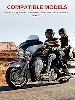 Vista 2 de Amazicha Deflector de viento de 7 pulgadas para parabrisas de murciélago con tinte de humo 96-13 compatible con Harley Davidson Touring Electra