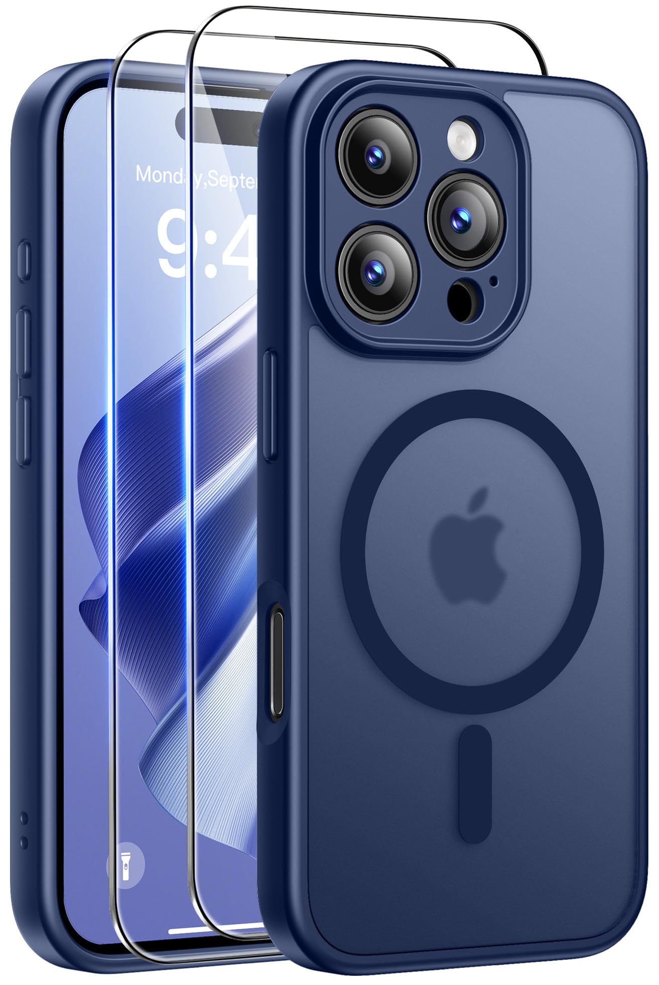 Qasyfanc Magnetic for iPhone 15 Case with 2 Tempered Glass Screen Protector, Compatible with MagSafe, Full Camera Protection, [Anti-Yellowing] Shockproof Protection Phone Case, Clear — view 26